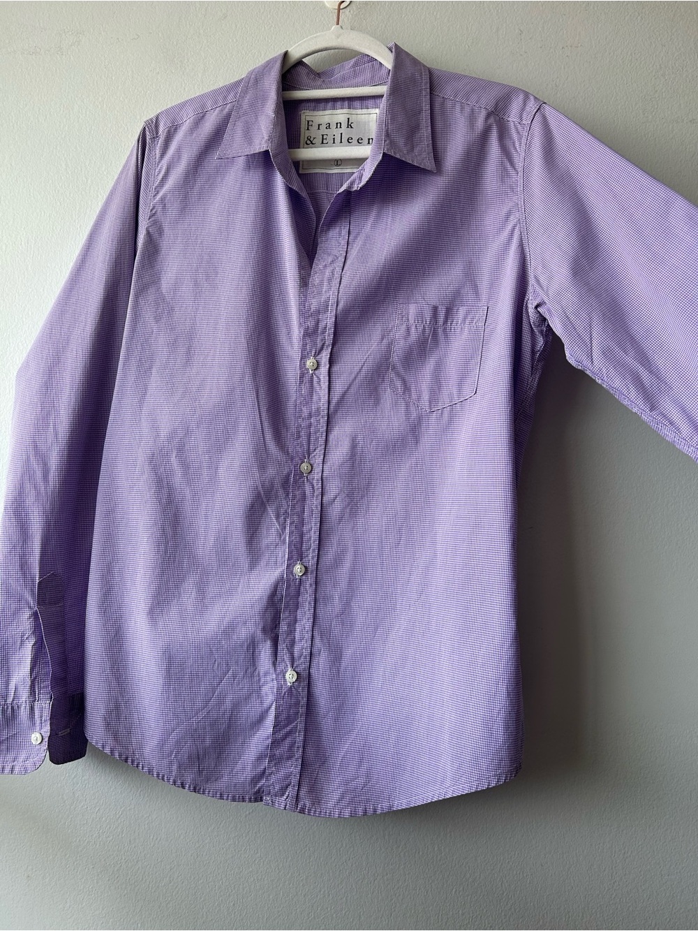 Frank & Eileen Lilac Micro Gingham Dress Shirt